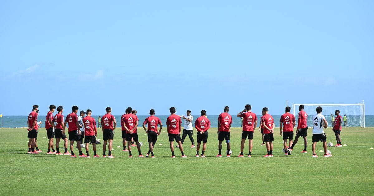 Perú Sub-23 realizó su primer entrenamiento en Venezuela