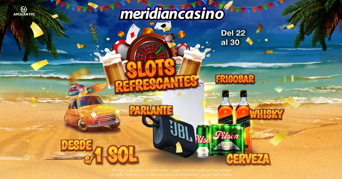Calma tu sed con los slots refrescantes de Meridian Casino