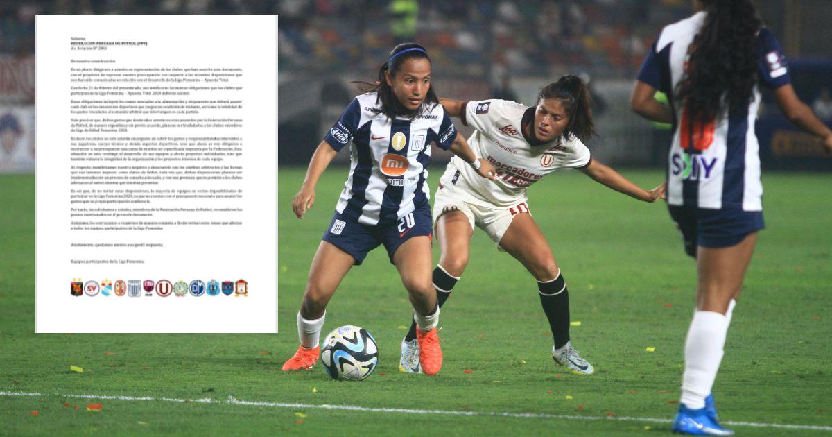Clubes de Liga Femenina y su tajante comunicado tras "arbitrarias" normativas de la FPF