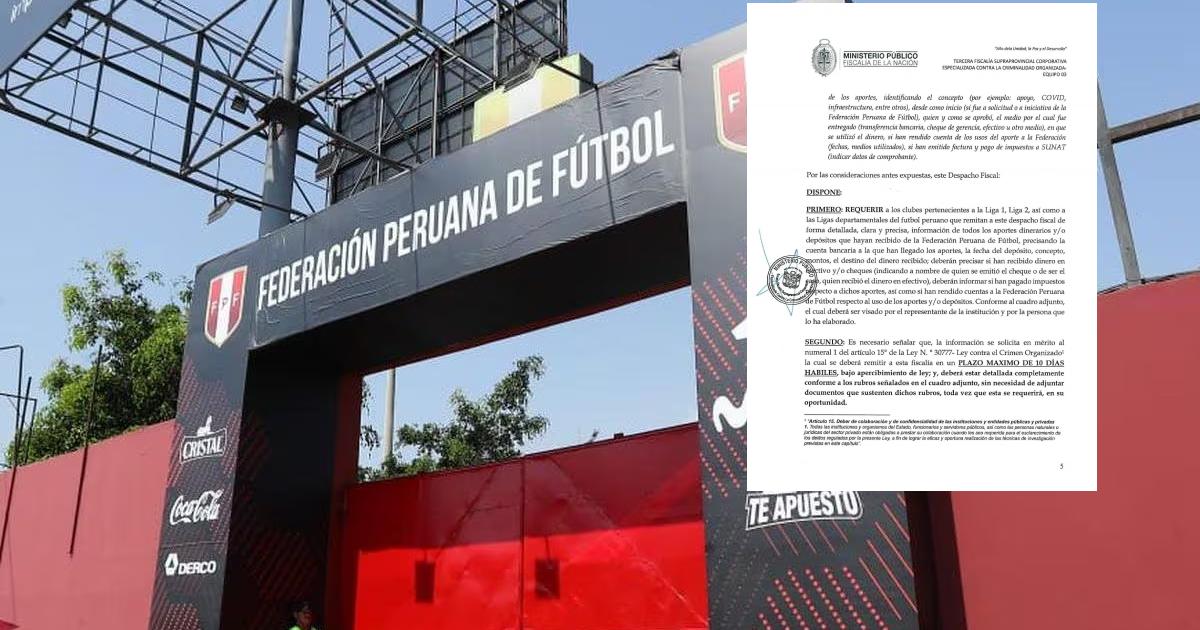 Fiscalía pidió a clubes peruanos detallar depósitos recibidos de la FPF