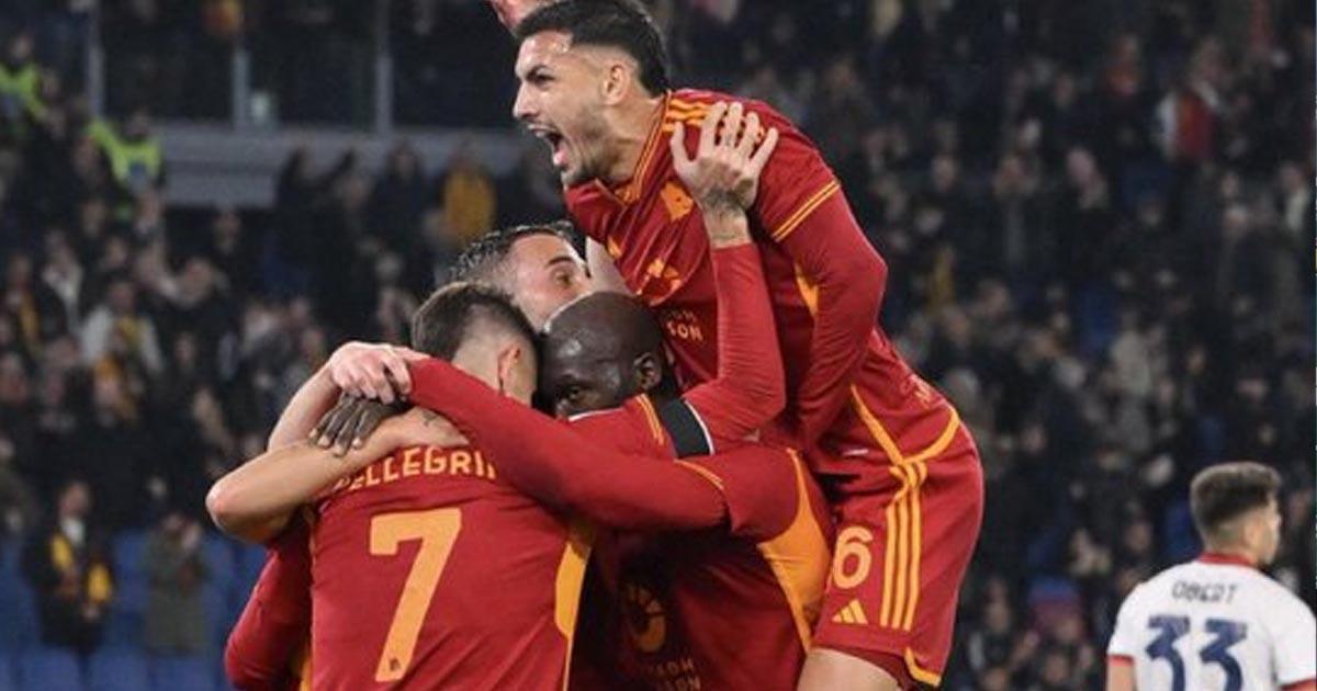 Roma goleó 4-0 al Cagliari de Lapadula