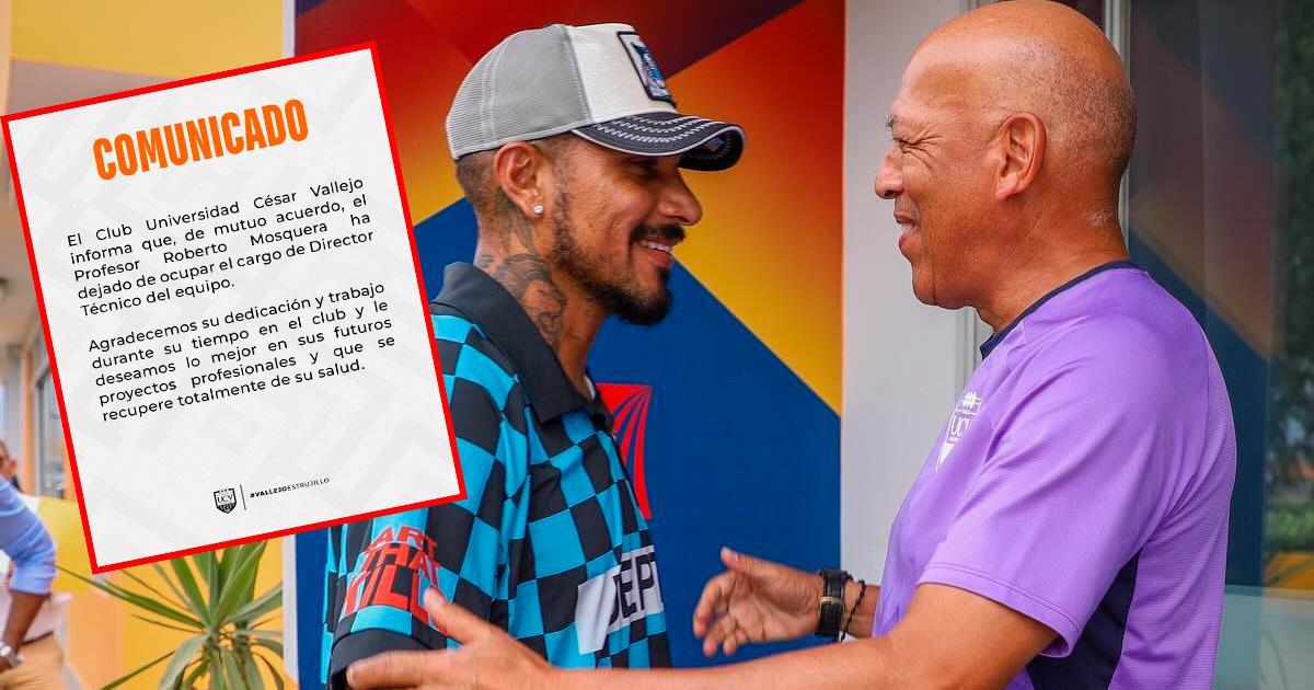 ¡Se hizo oficial! U. César Vallejo confirmó salida del DT Roberto Mosquera
