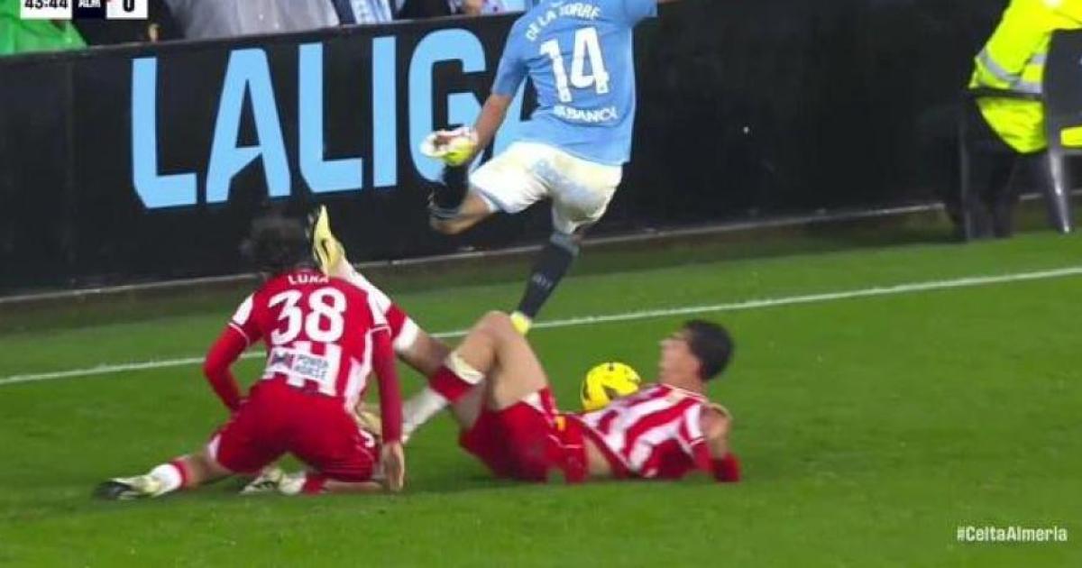 La fuerte lesión de Luka Romero en el Celta- Almería