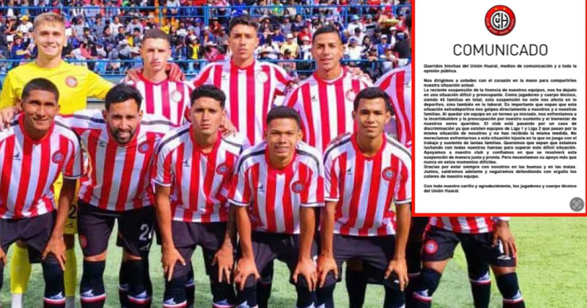 Plantel de U. Huaral anuncia pasar por complicada situación tras suspensión de la Liga 2