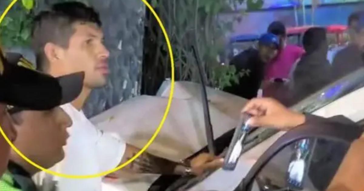 Hector Zeta, jugador de U. Comercio, sufrió aparatoso accidente