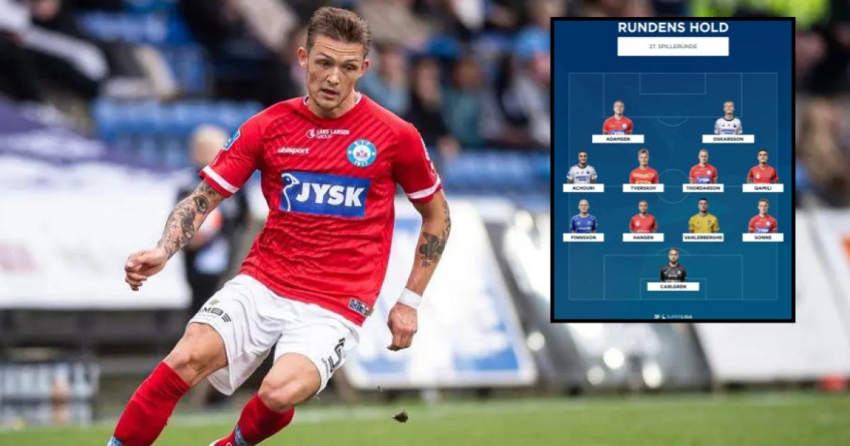 Oliver Sonne fue incluido en el once ideal de fecha de la Superliga danesa 