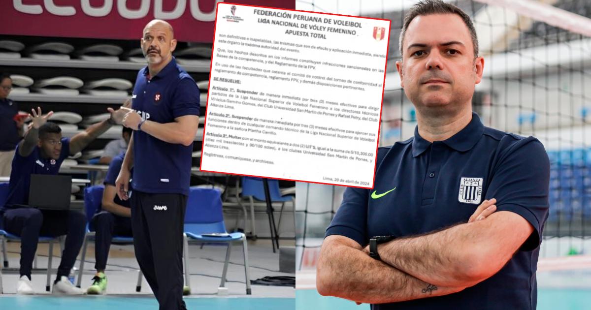 ¡SANCIONADOS! Gamino y Petry no podrán dirigir por tres meses en la LNSV