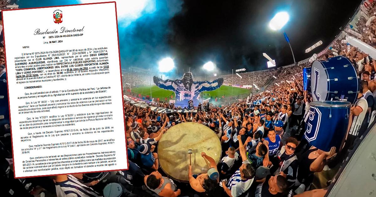¡Fiesta asegurada! Se autorizaron instrumentos musicales para choque Alianza Lima - Cerro Porteño