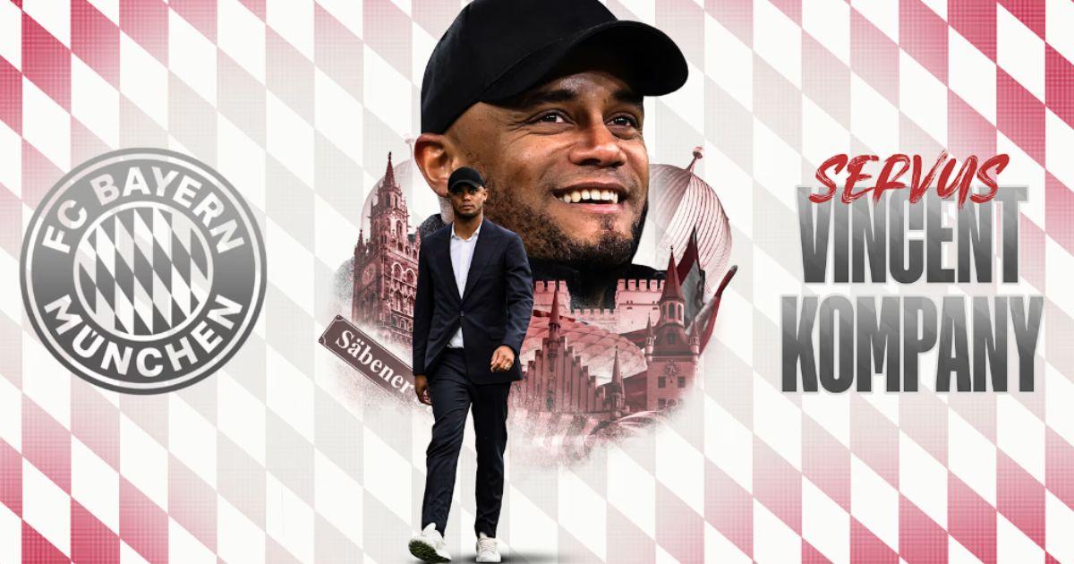 Bayern Múnich anunció oficialmente a Vincent Kompany como su nuevo DT