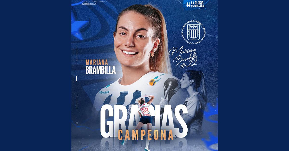 Alianza Lima anunció la partida de Mariana Brambilla del equipo de vóley