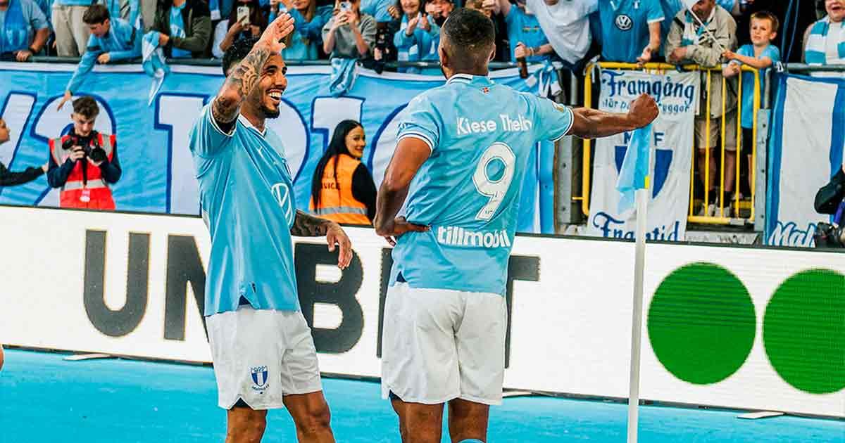 Con Peña de titular, Malmö FF goleó a Kalmar por la liga sueca