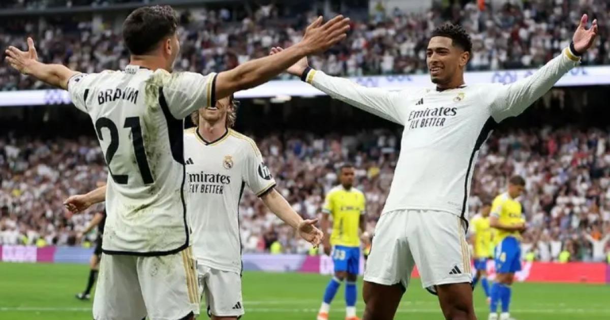Real Madrid goleó a Cádiz y si Barcelona no le gana a Girona es campeón de la Laliga