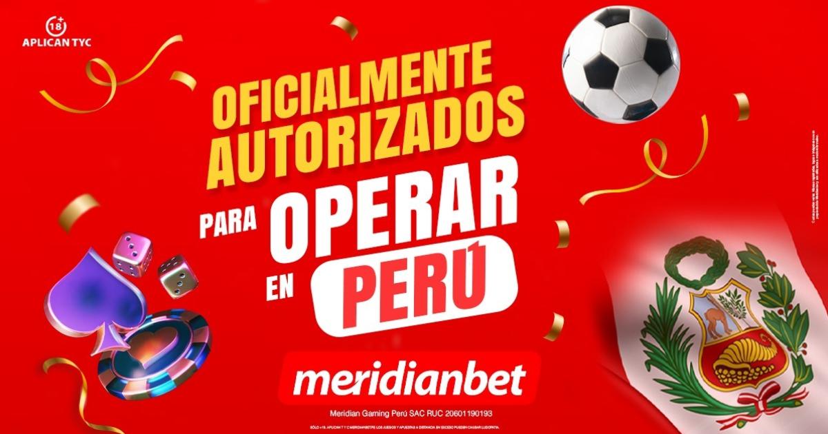 Meridianbet, oficialmente autorizado para operar apuestas online en Perú