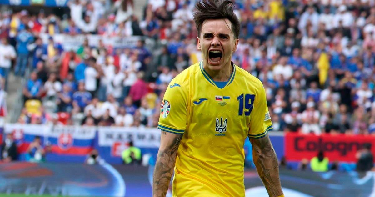 Ucrania pisó fuerte y 'volteó' 2-1 a Eslovenia por la Euro 2024