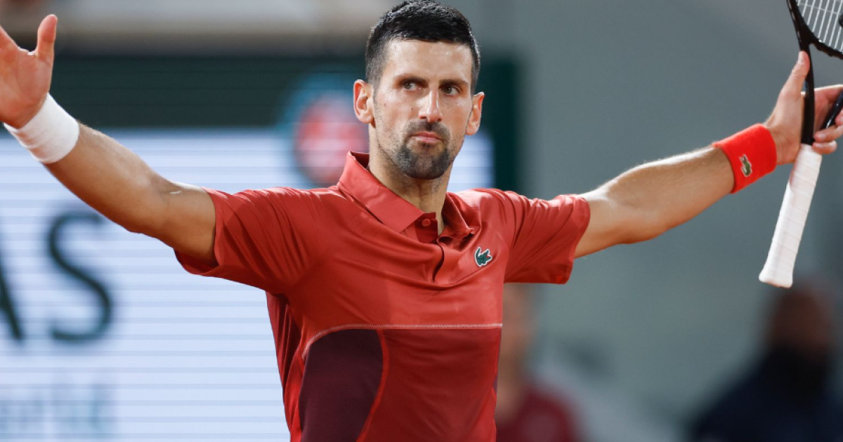 Novak Djokovic clasificó a cuartos de Roland Garros tras vencer al argentino Cerúndolo
