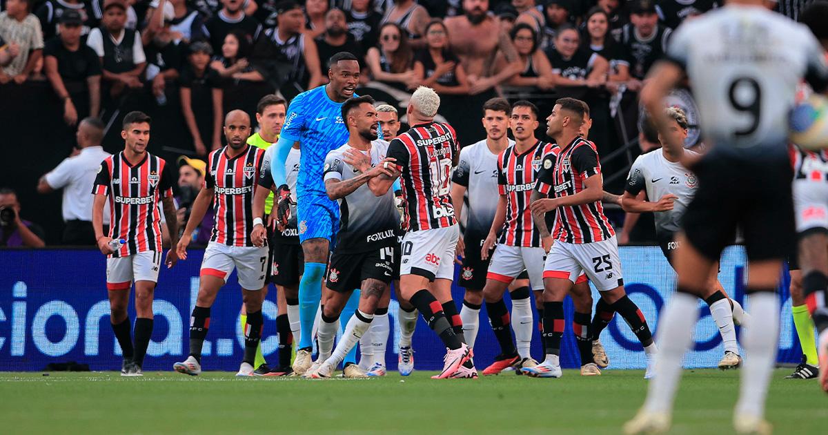 Corinthians y Sao Paulo igualaron 2-2 en el Clásico Majestuoso
