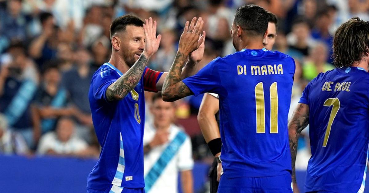  (VIDEO) Argentina goleó con doblete de Messi