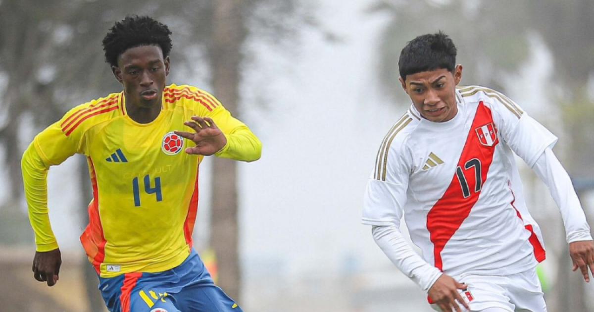 (FOTOS) Selección peruana Sub-20 empató 1-1 con Colombia en partido amistoso