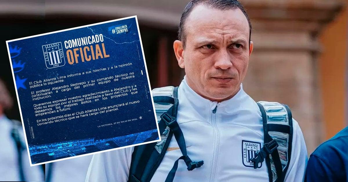 ¡Le bajaron el pulgar! Alejandro Restrepo no continuará como DT de Alianza Lima