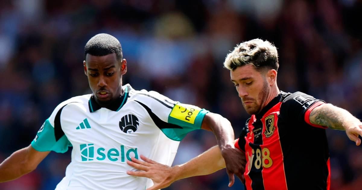 Newcastle empató 1-1 en su visita al Bournemouth