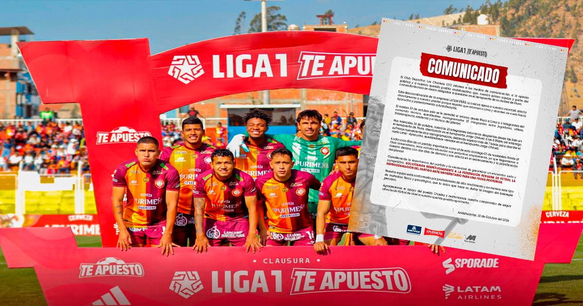 ¡LO ÚLTIMO! Los Chankas piden reprogramación de partido frente a Universitario