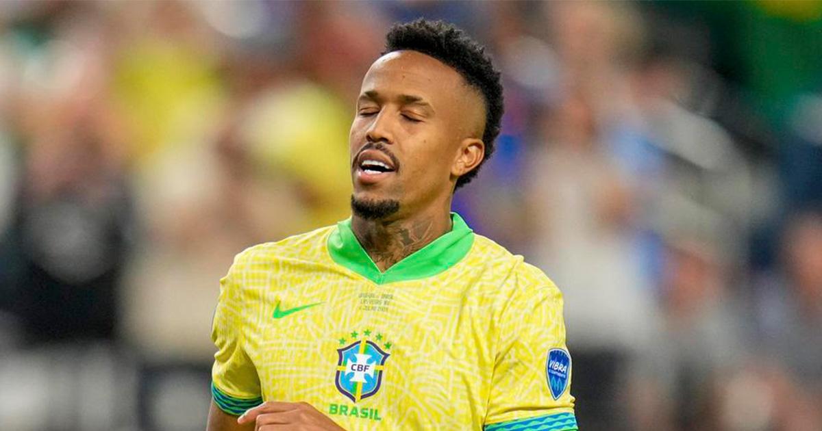 Uno más: Éder Militao fue desconvocado en Brasil por lesión