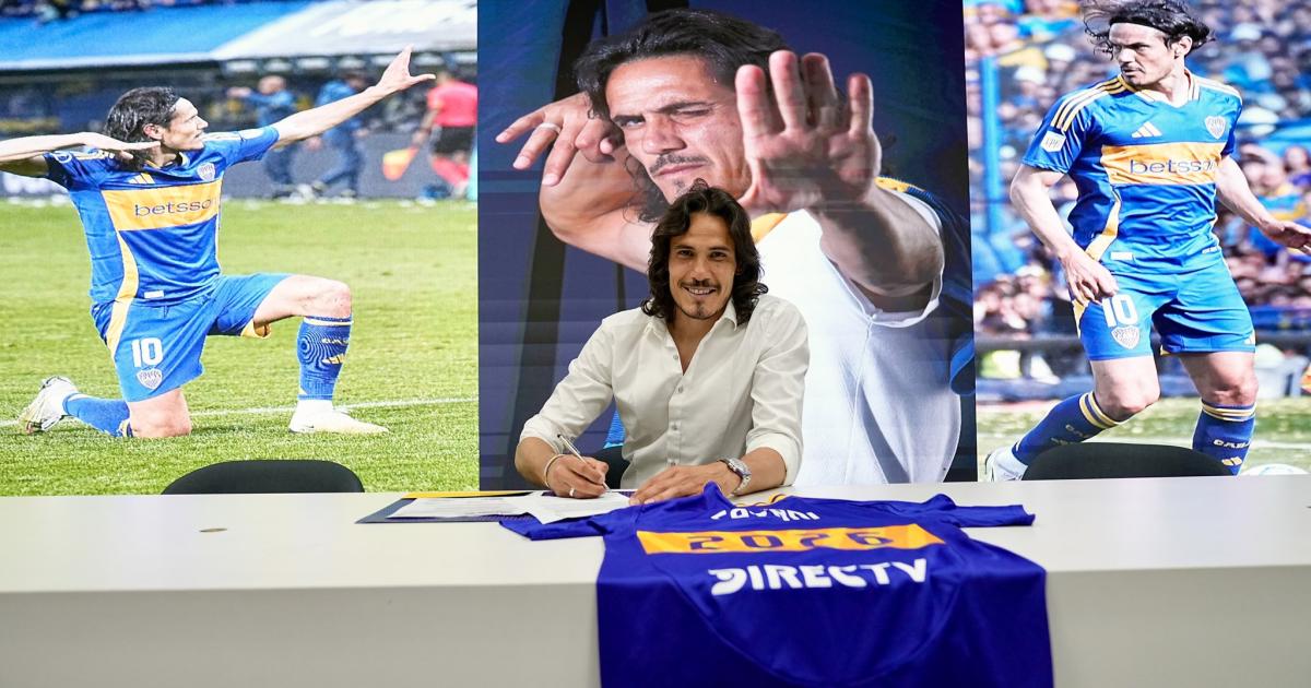 Edison Cavani renovó con Boca Juniors hasta el 2026