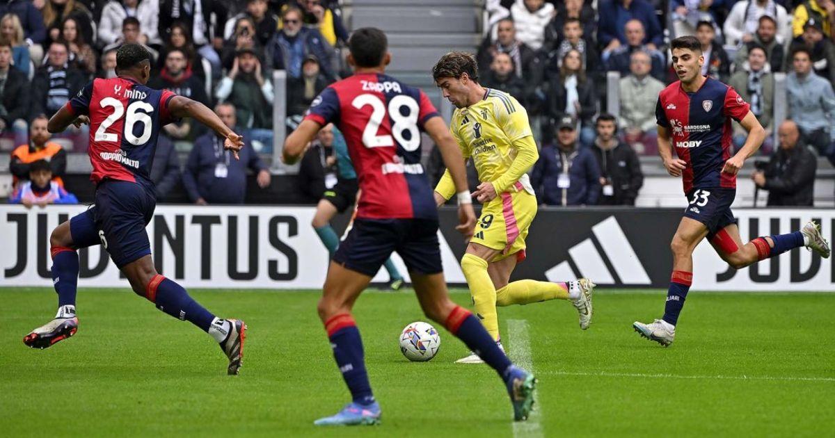 Cagliari, sin Lapadula, logró valioso empate frente a Juventus