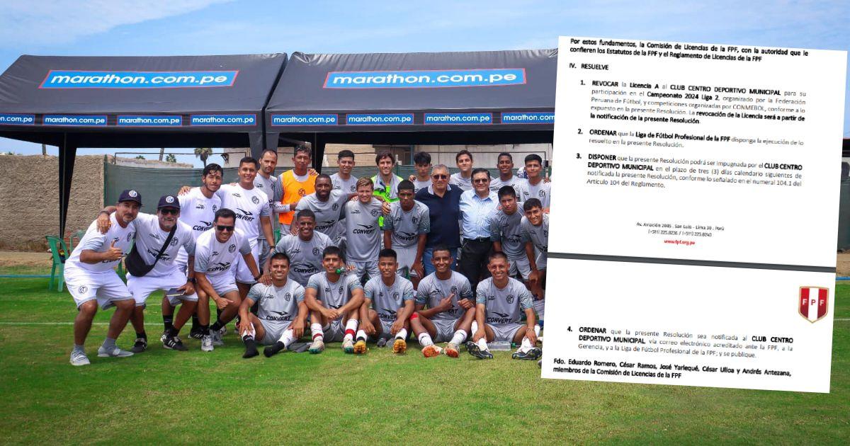 Comisión de Licencias revocó licencia a Deportivo Municipal