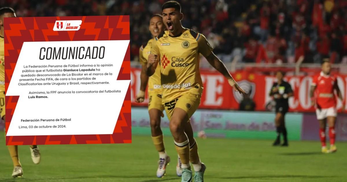Selección peruana confirmó convocatoria de Ramos y baja de Lapadula
