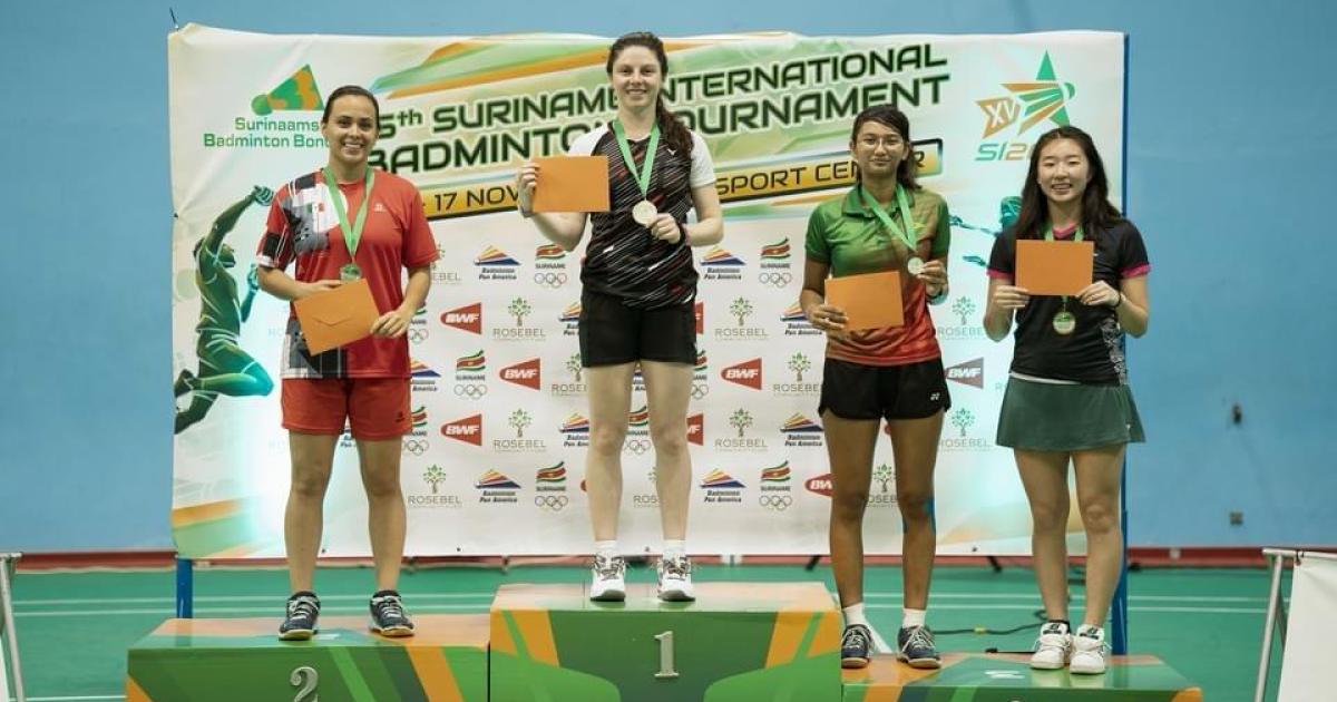¡Arriba Perú! Inés Castillo ganó dos medallas en XV Suriname International 2024 de bádminton