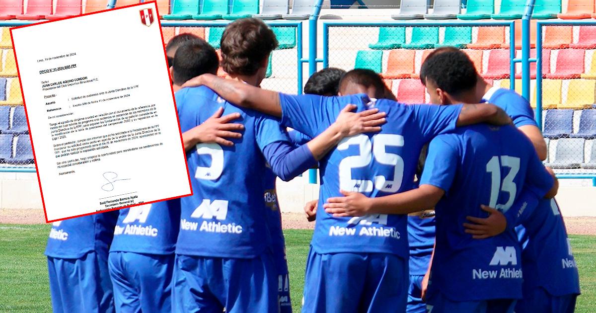 ¡Se hizo escuchar! FPF verá caso de Binacional en la próxima sesión de Junta directiva