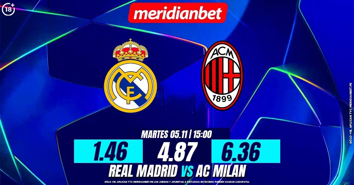 Real Madrid vs Milan: ¡Apuesta y gana más con las cuotas de Meridianbet!