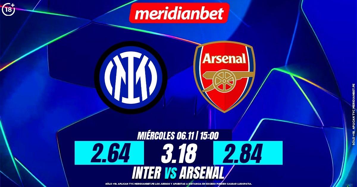 Inter vs Arsenal: ¡Apuesta y gana más con las cuotas de Meridianbet!