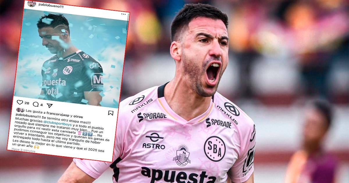 Bueno y su despedida de Sport Boys: "Fue un orgullo para mí vestir esta camiseta"
