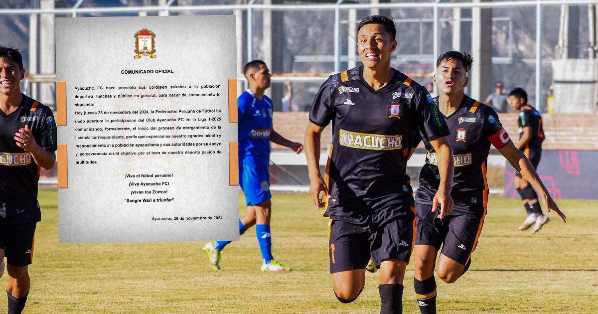 Es oficial: Ayacucho FC confirmó su regreso a primera división el 2025