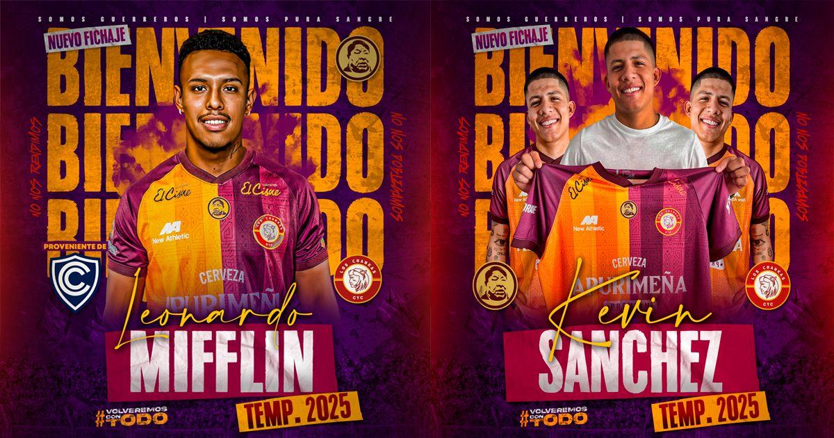 Leonardo Mifflin y Kevin Sánchez se convirtieron en refuerzos de Los Chankas