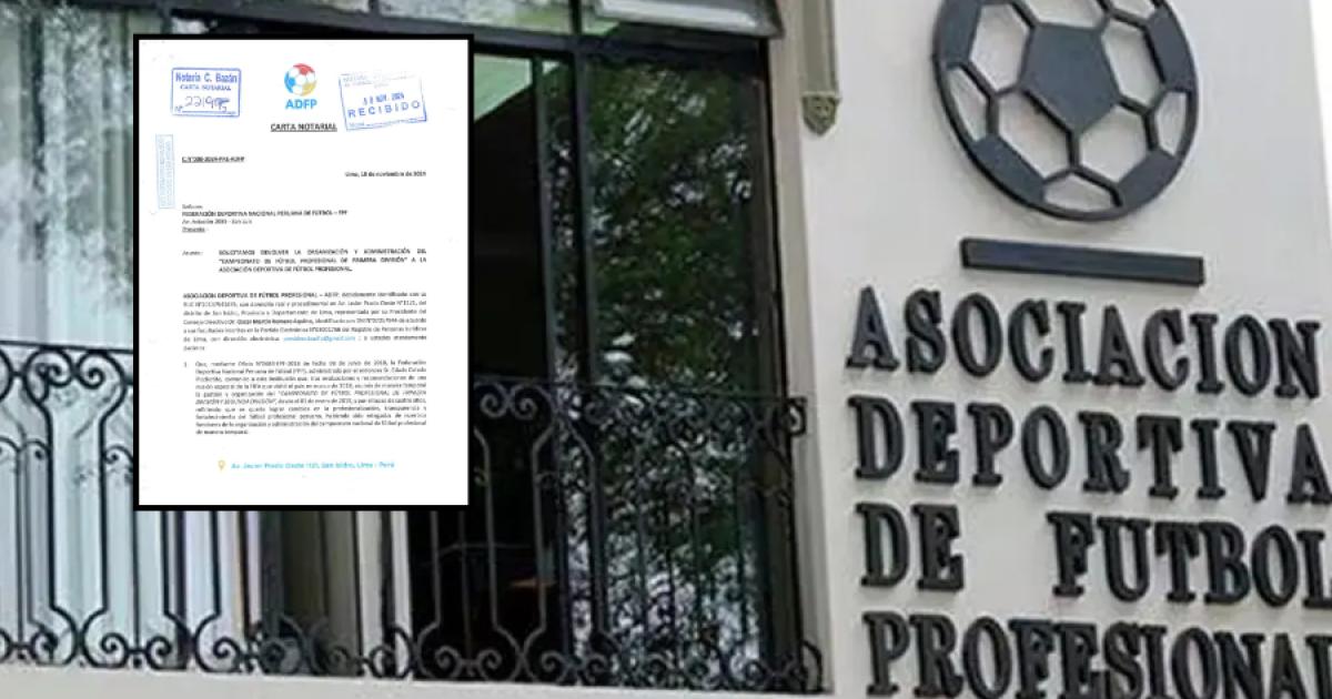 ADFP solicitó retomar la organización del Torneo de la Primera División