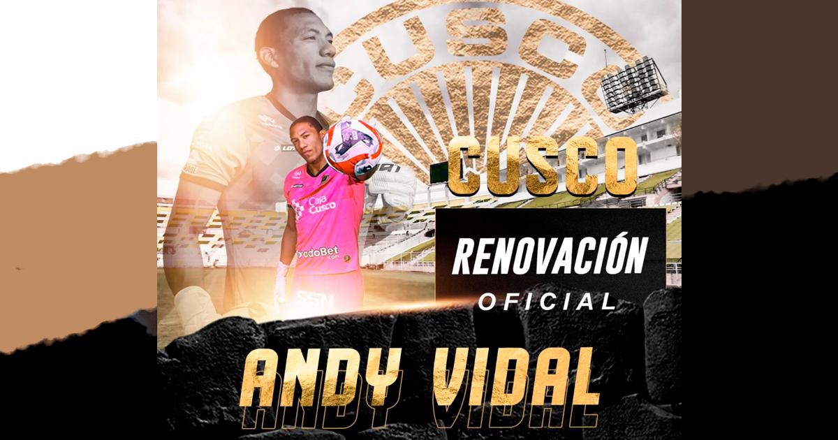 Andy Vidal seguirá custodiando la portería de Cusco FC