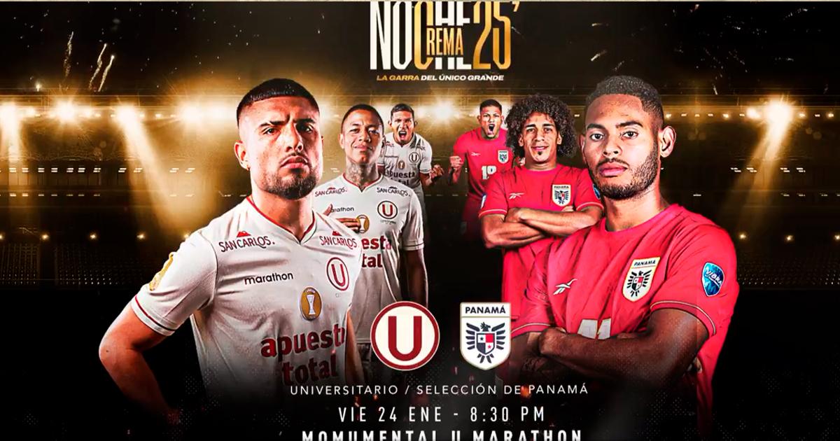 Universitario se enfrentará a la selección de Panamá en