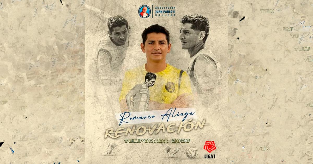 ¡Se queda! Romario Aliaga seguirá vistiendo la camiseta de Juan Pablo II el 2025