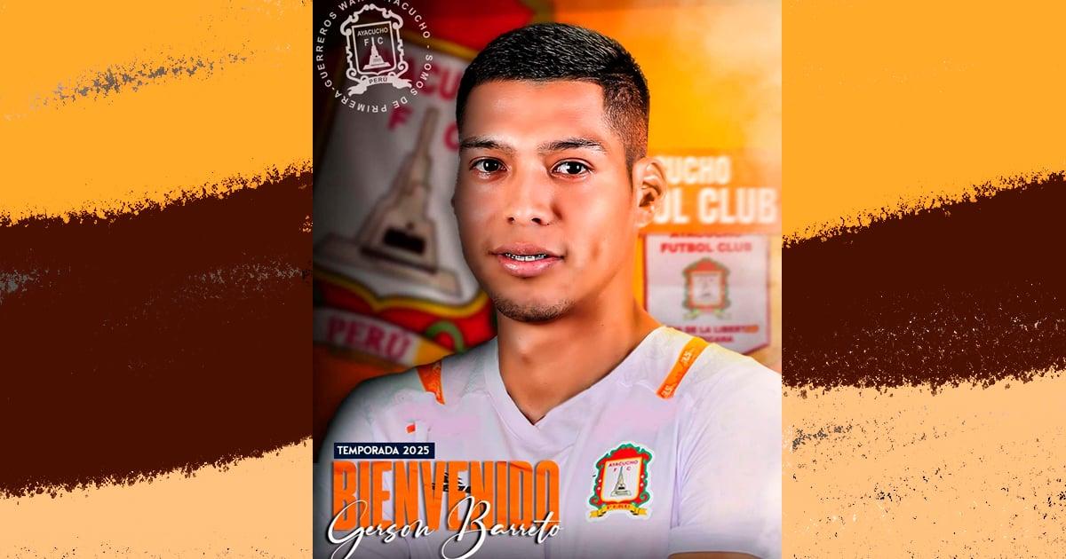 ¡Su primer 'jale'! Ayacucho FC se refuerza con Gerson Barreto para el 2025