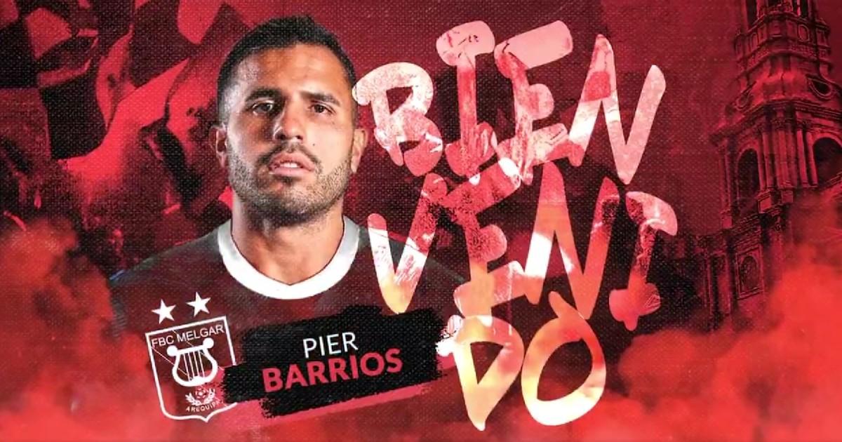 Melgar anunció el fichaje del defensa argentino Pier Barrios