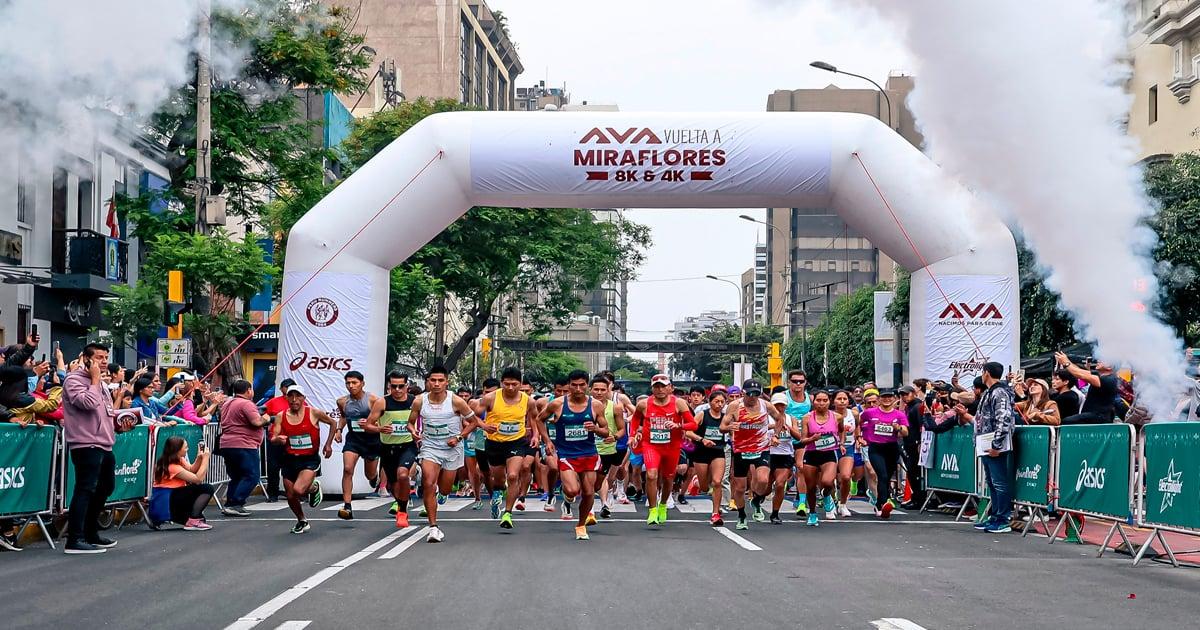 ¡Éxito total! Más de seis mil participantes hubo en Carrera 'AVA Vuelta a Miraﬂores'