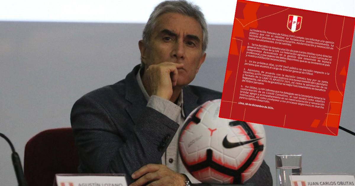  ¡Oblitas no sigue como director general de la FPF! 