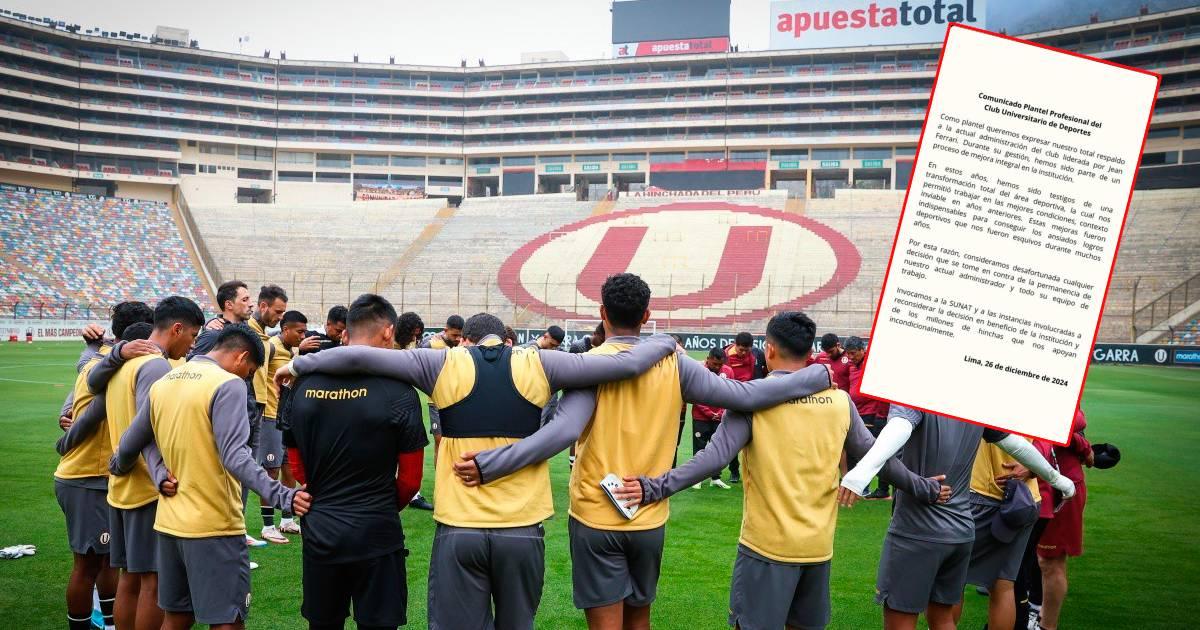 Plantel de Universitario: "Invocamos a Sunat a reconsiderar su decisión"