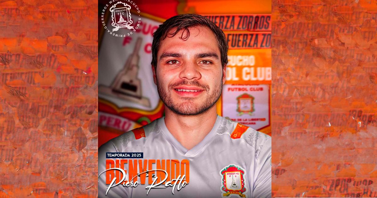 ¡Nueva camiseta! Piero Ratto jugará esta temporada en Ayacucho FC 