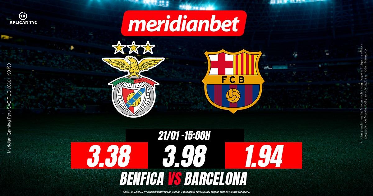 Benfica vs Barcelona: ¡Apuesta y gana más con las cuotas de Meridianbet!