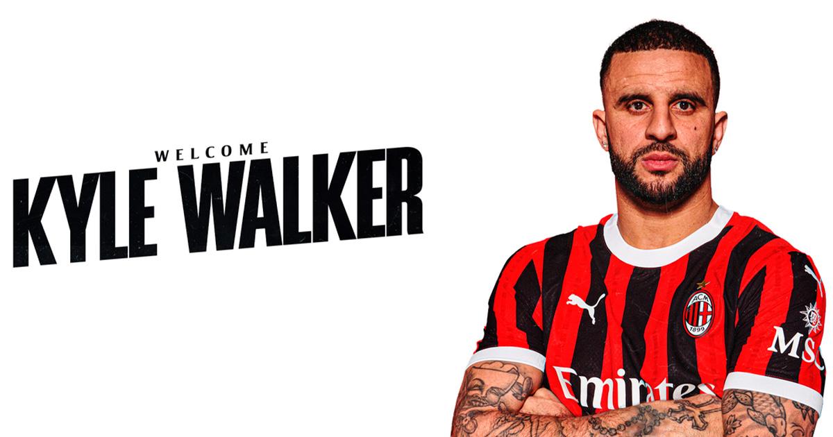 Llega cedido: Kyle Walker fue presentado como nuevo jugador de Milan