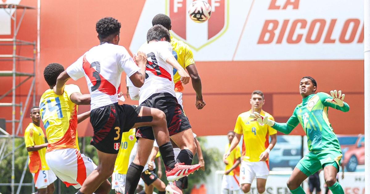 Selección peruana sub 17 perdió por 3-1 en amistoso ante Colombia